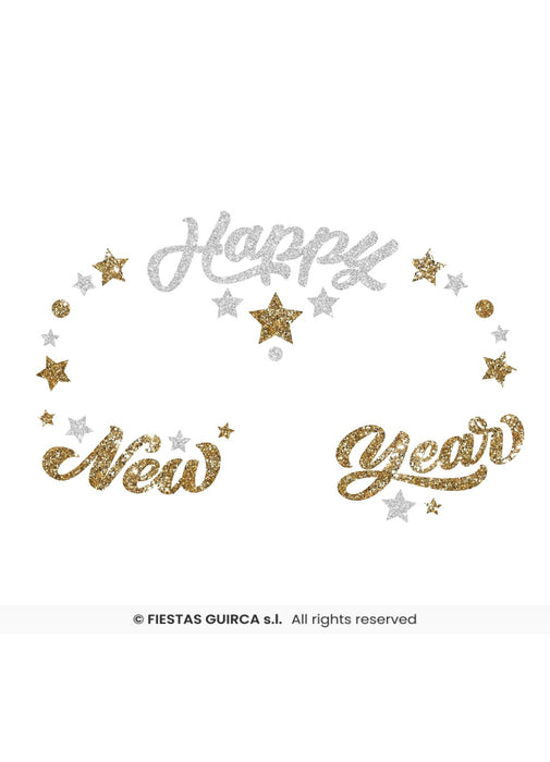 Happy New Year Face Jewels