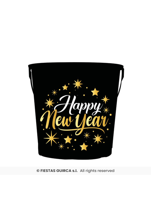 Happy New Year Metal Bucket