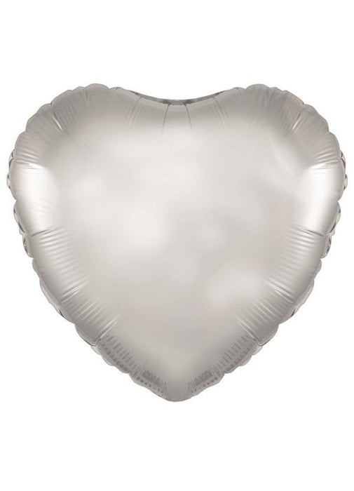 Metallic Silver Heart Foil Balloon