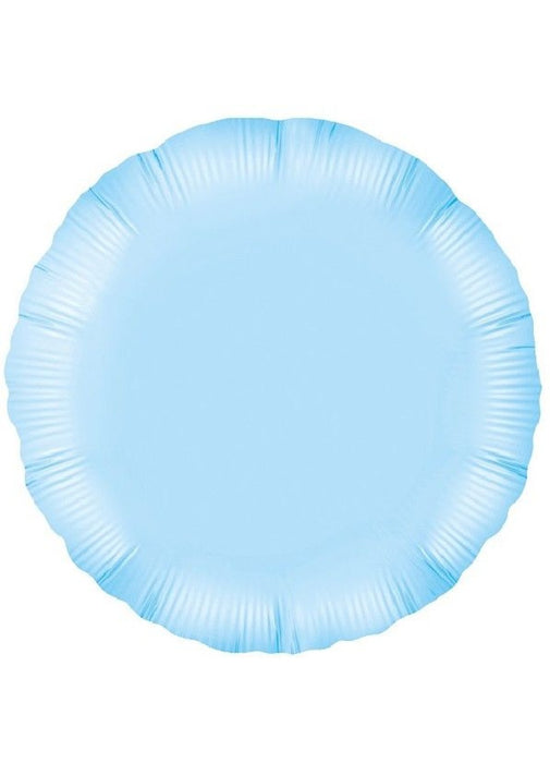 Metallic Light Blue Round Foil Balloon