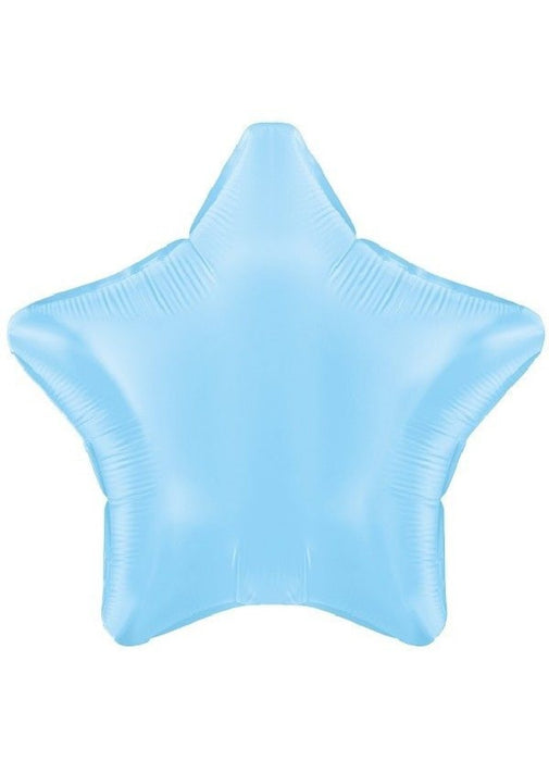 Metallic Light Blue Star Foil Balloon