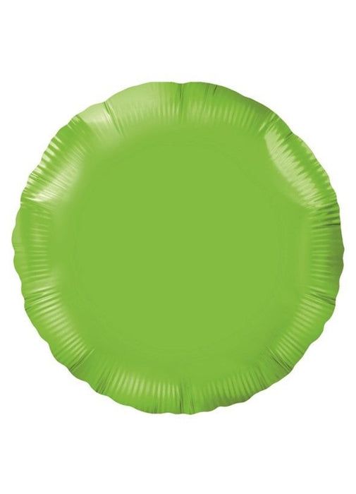 Lime Green Round Foil Balloon