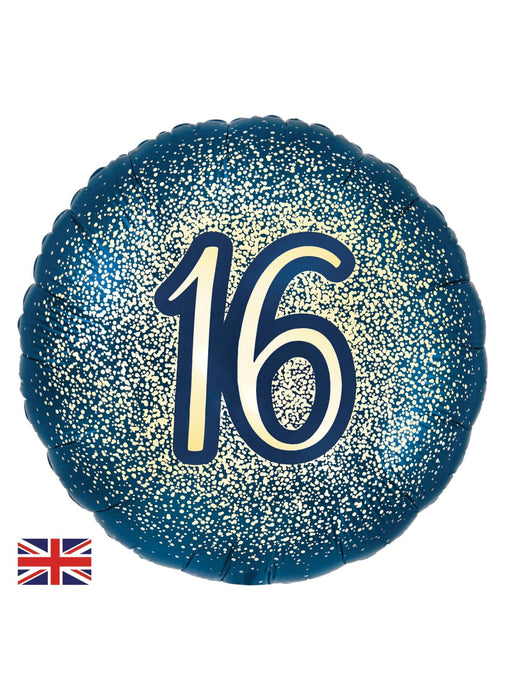 Navy Gold 16th Birthday Foil Balloon