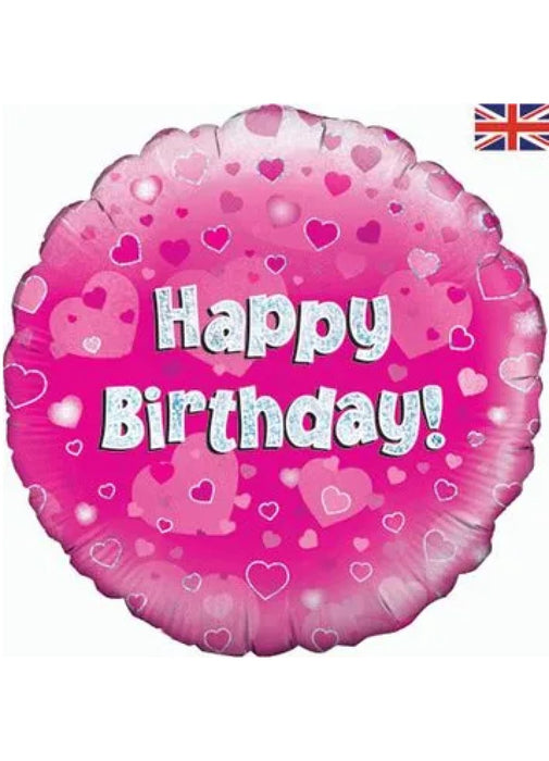 Pink Happy Birthday Foil Balloon