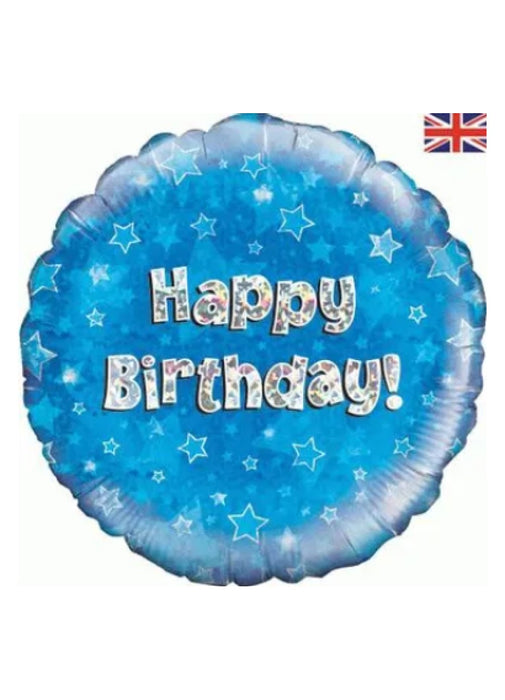 Happy Birthday Blue Foil Balloon