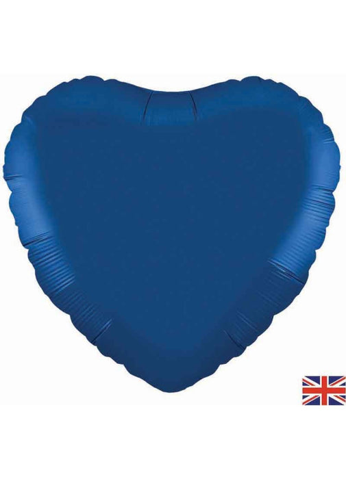 Metallic Navy Blue Heart Foil Balloon