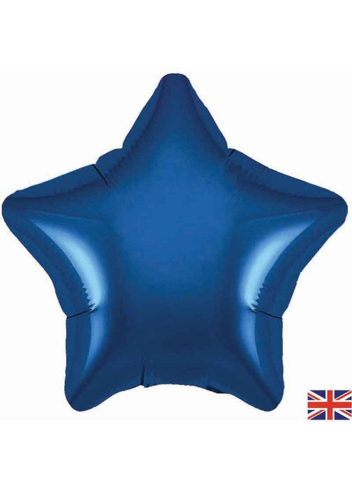 Metallic Navy Blue Star Foil Balloon