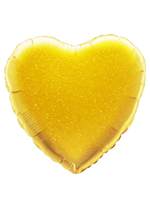 Gold Holographic Heart Balloon