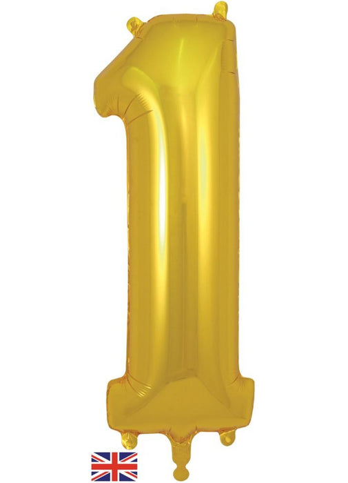 Number 1 Gold Foil Balloon