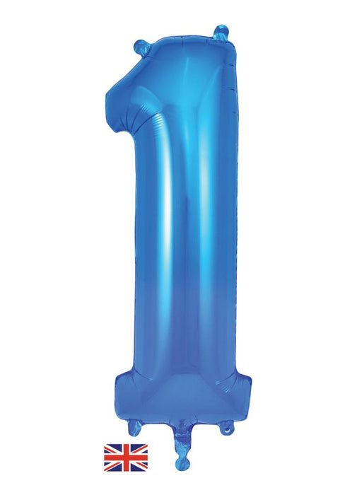 Number 1 Blue Foil Balloon