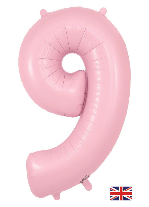 Number 9 Light Pink Foil Balloon