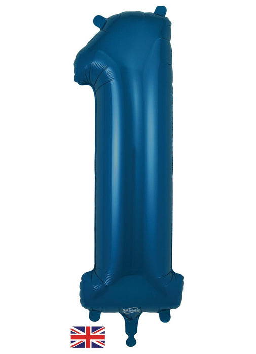 Number 1 Navy Blue Foil Balloon