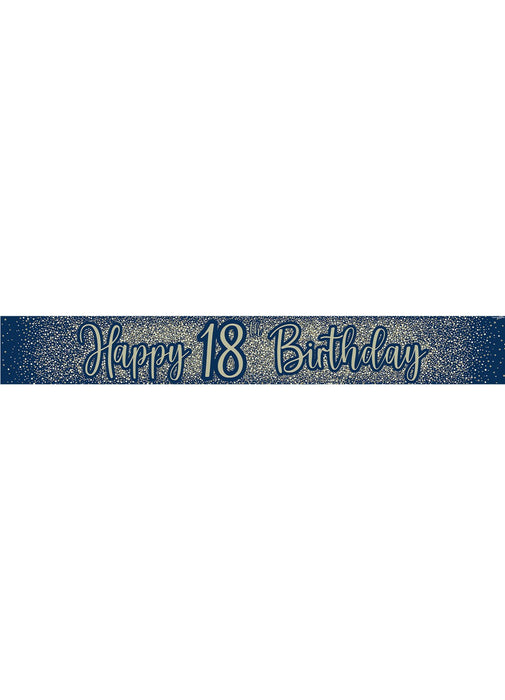 18th Birthday Navy Gold Banner