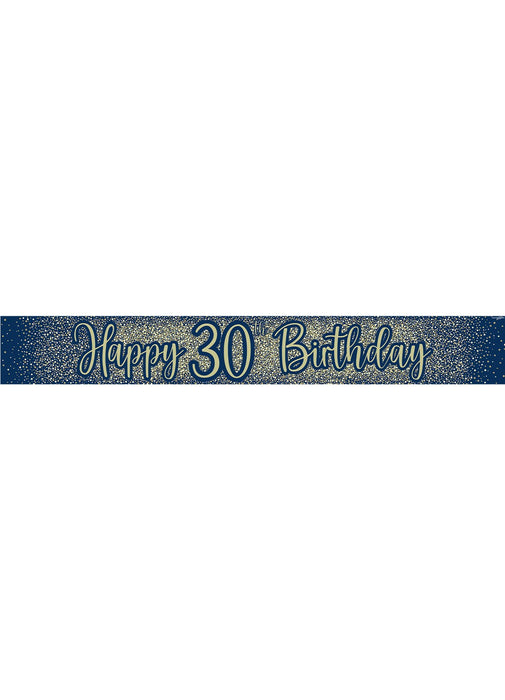 30th Birthday Navy Gold Banner
