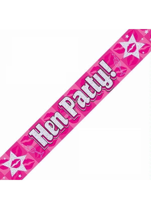 Hen Party Holographic Banner