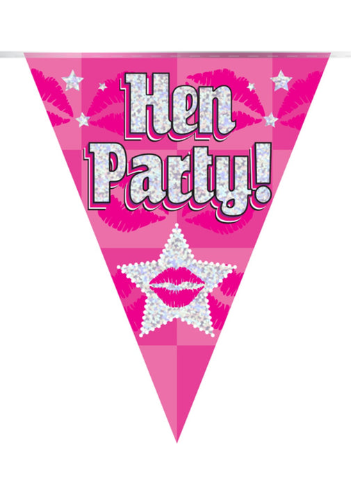 Hen Party Holographic Bunting