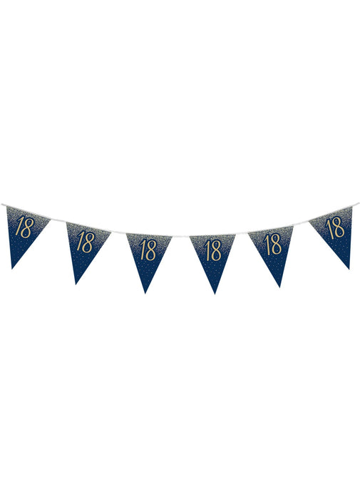 18th Birthday Navy Gold Bunting