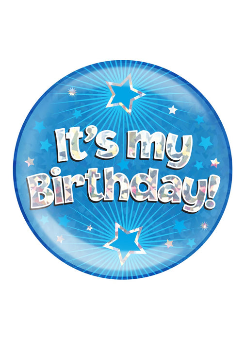 Blue It's My Birthday Jumbo Badge