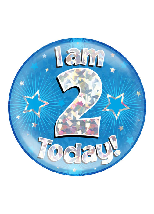 Blue 2nd Birthday Jumbo Badge