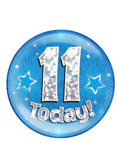 Blue 11th Birthday Jumbo Badge