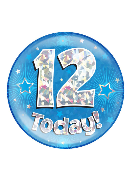 Blue 12th Birthday Jumbo Badge