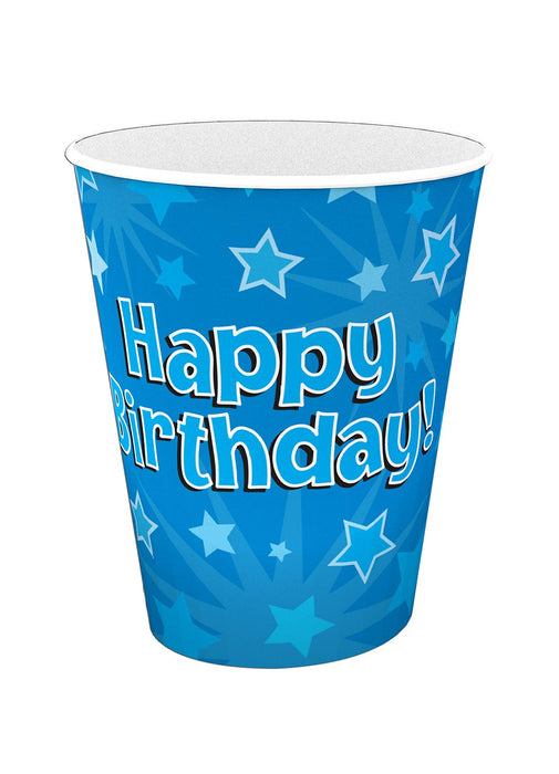Blue Happy Birthday Cups 8pk