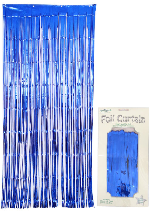 Blue Foil Door Curtain