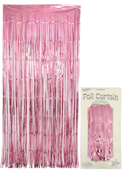 Light Pink Foil Door Curtain