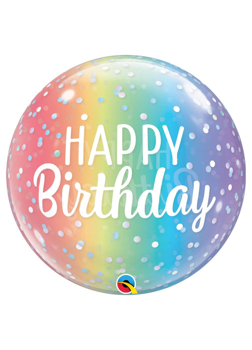 Happy Birthday Ombre Bubble Balloon