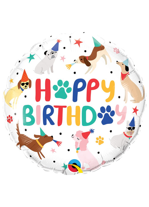 Happy Birthday Puppies Foil Balloon
