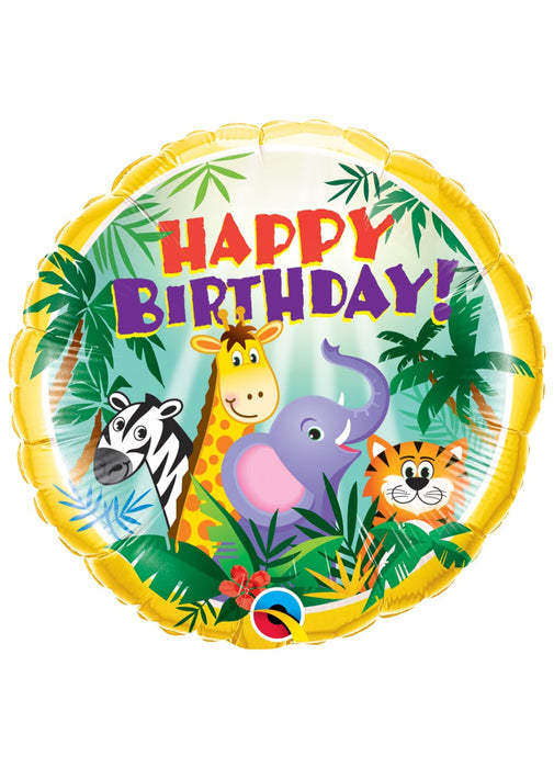 Happy Birthday Jungle Foil Balloon