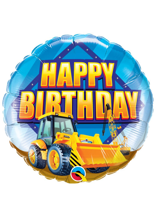 Happy Birthday Digger Foil Balloon