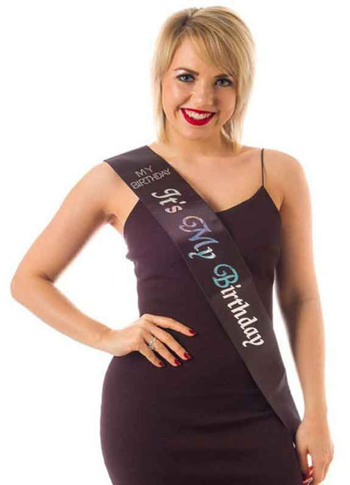 It's My Birthday Black Sash