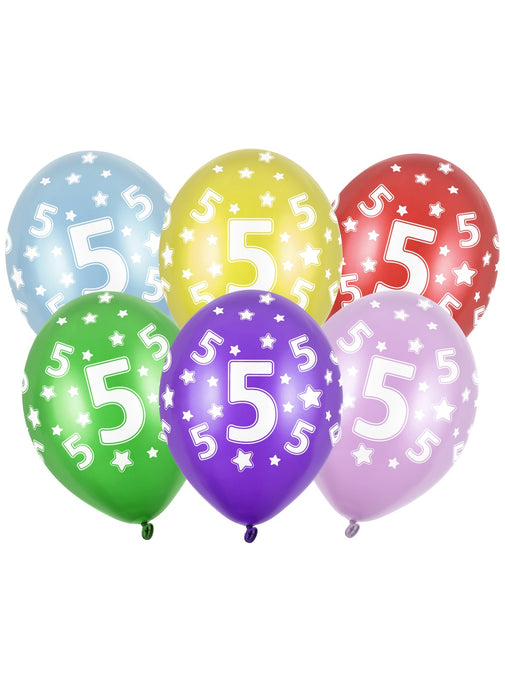 Happy 5th Birthday Latex Balloons 6pk