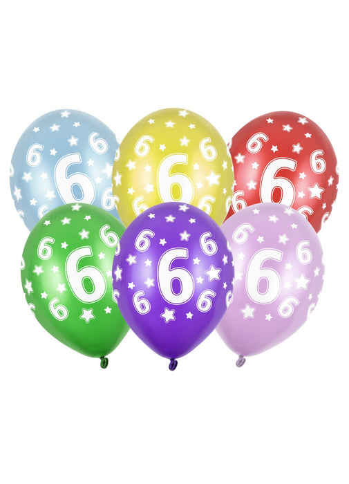 Happy 6th Birthday Latex Balloons 6pk