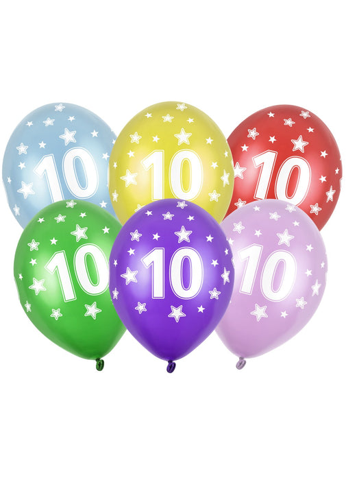 Happy 10th Birthday Latex Balloons 6pk