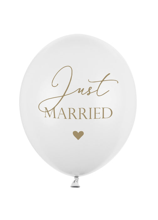 Just Married Latex Balloons 6pk