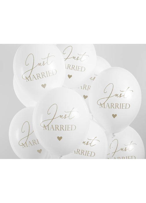 Just Married Latex Balloons 6pk