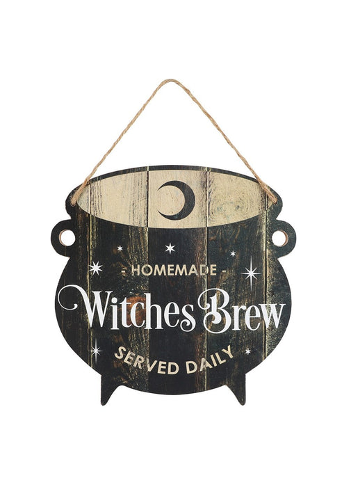 Witches Brew Cauldron Sign