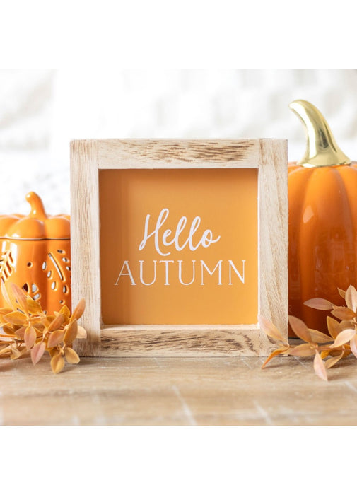 Hello Autumn Wooden Frame Sign