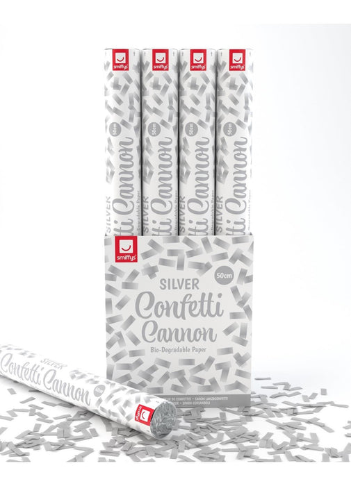 50cm Silver Confetti Cannon