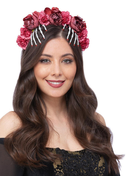 Rose & Skeleton Hand Headband