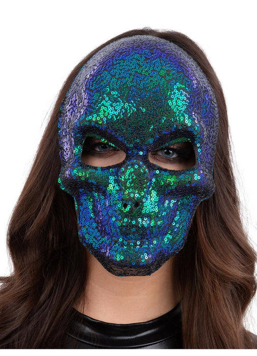 Sequin Skull Mask