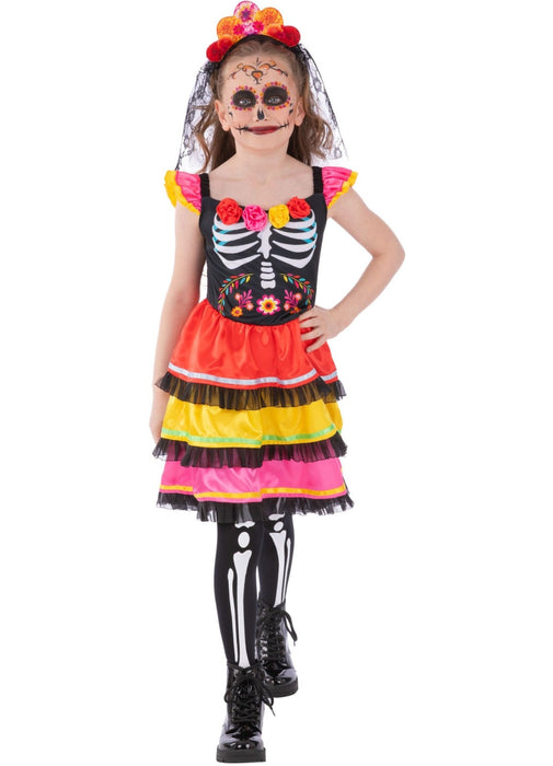 Day of Dead Girl Costume Child