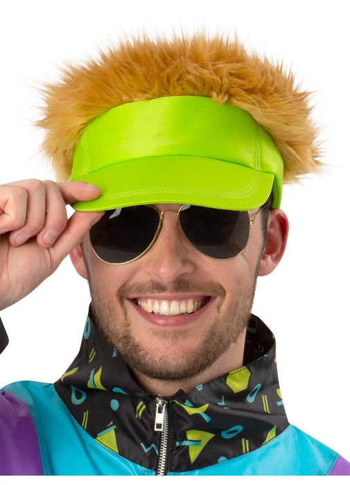 80's Neon Green Visor Hat