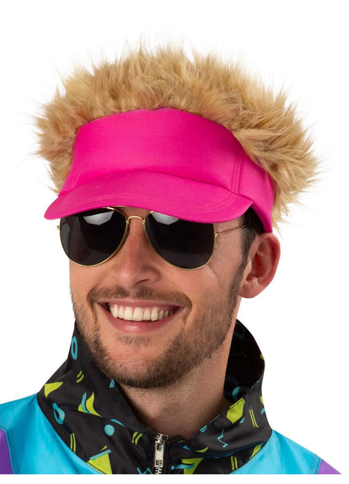 80's Neon Pink Visor Hat