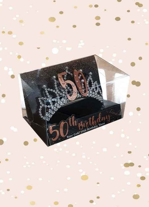 Rose Gold 50th Birthday Tiara