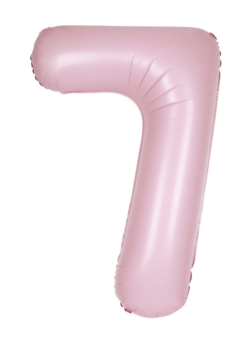 Number 7 Light Pink Foil Balloon