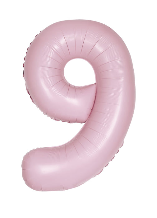 Number 9 Light Pink Foil Balloon