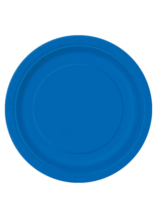 Royal Blue Party Round Paper Plates 16pk